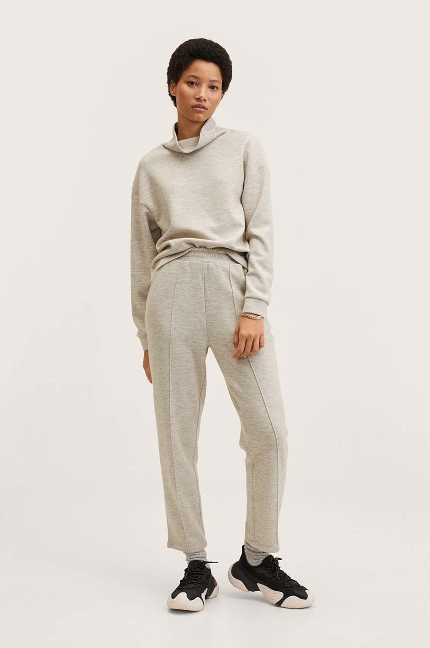 

Кофта Mango женская цвет серый гладкая