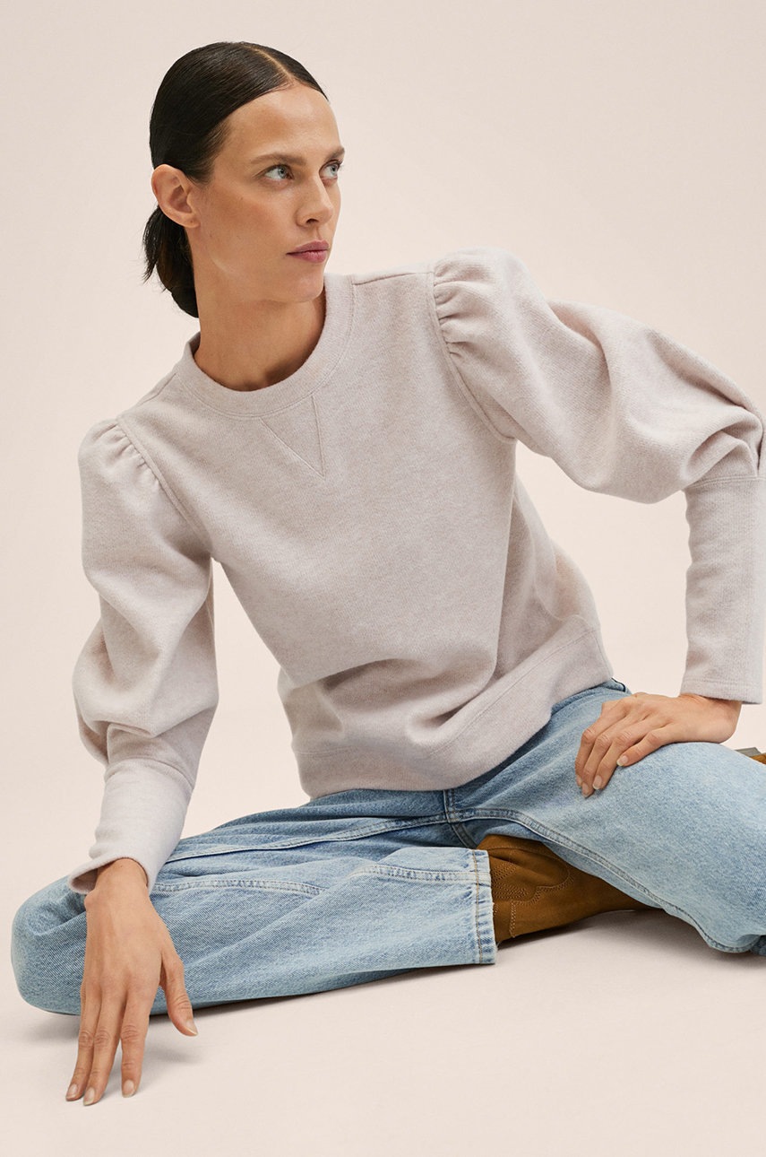

Кофта Mango женская цвет бежевый однотонная