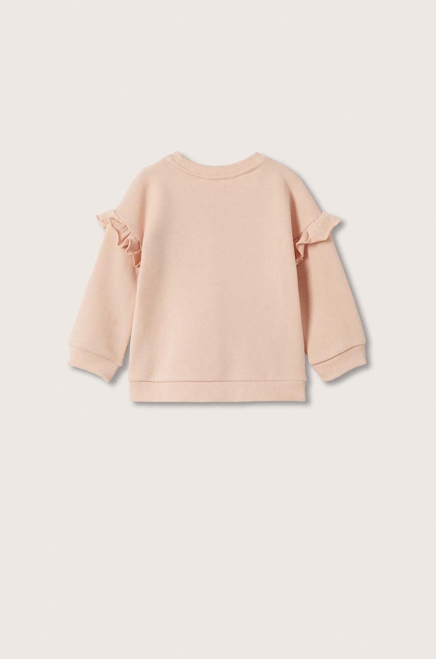 

Дитяча бавовняна кофта Mango Kids колір рожевий з принтом