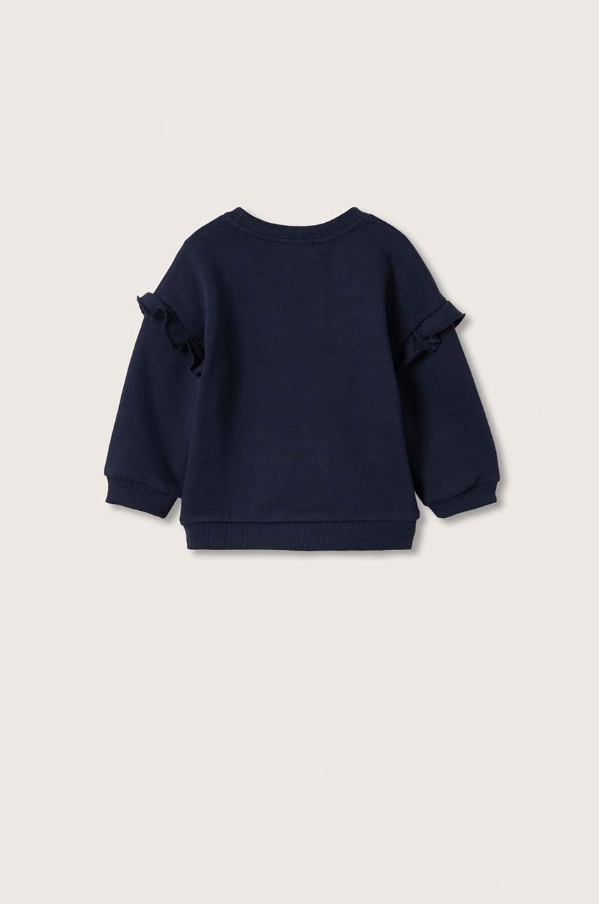 

Детская хлопковая кофта Mango Kids цвет синий с принтом