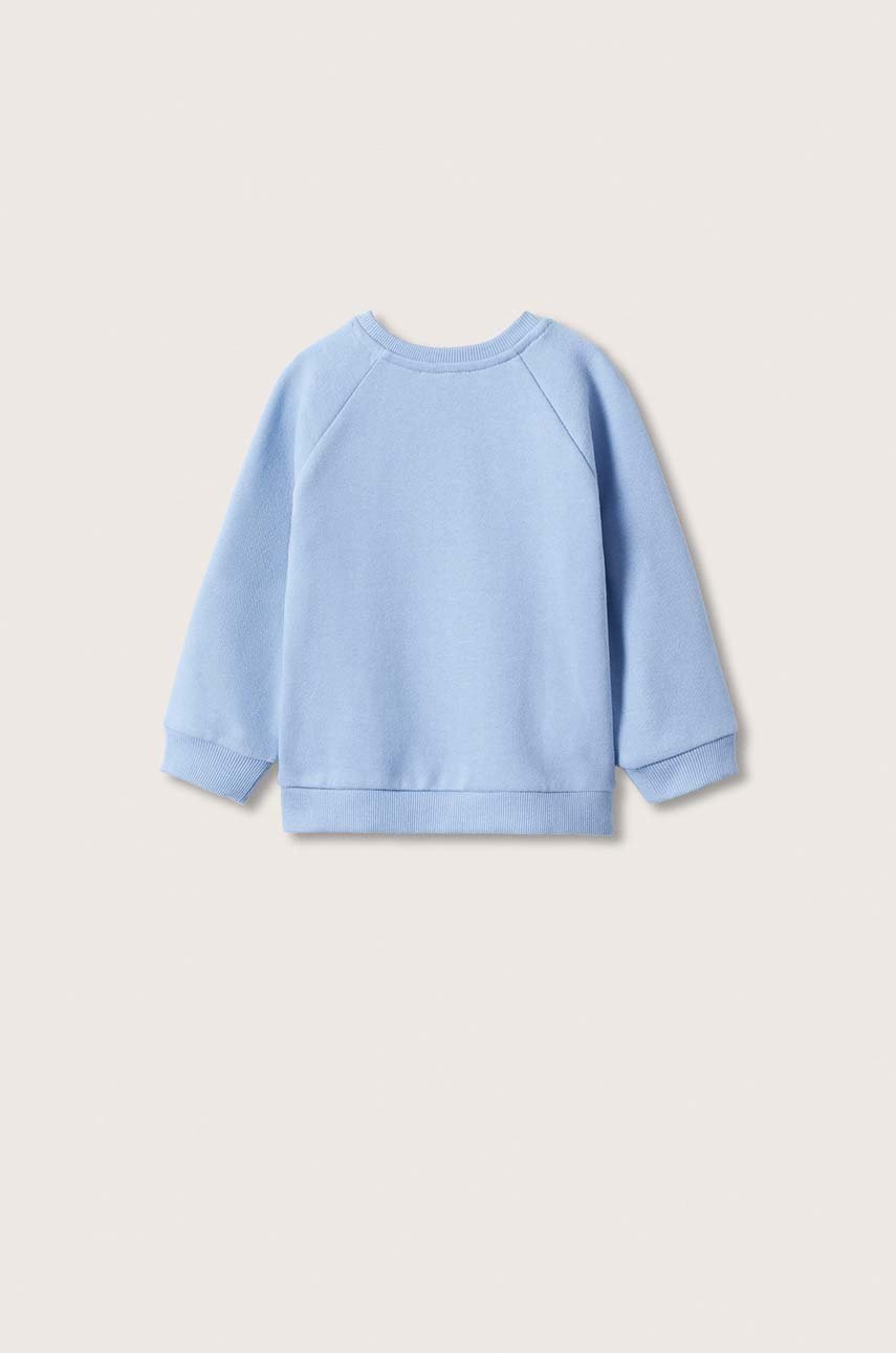 

Дитяча бавовняна кофта Mango Kids колір бірюзовий з принтом