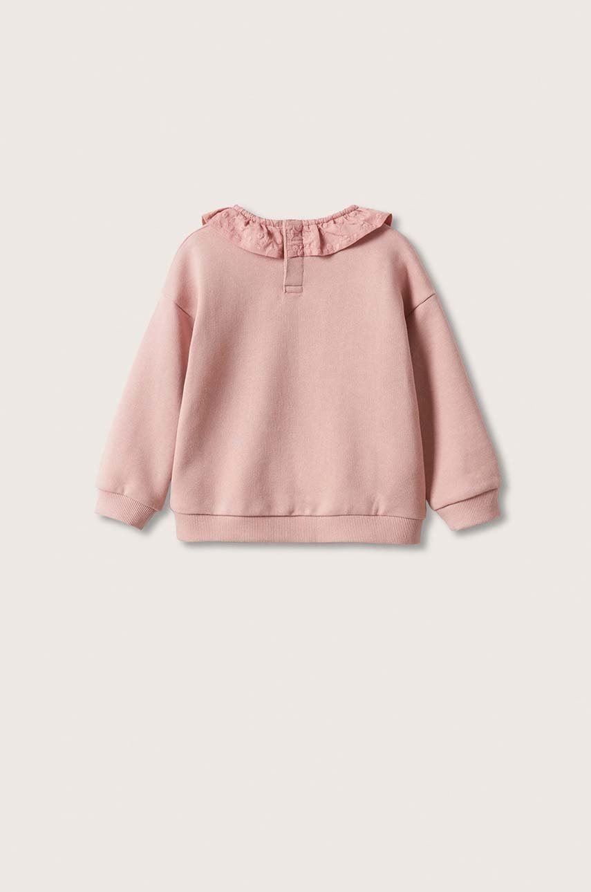 

Дитяча бавовняна кофта Mango Kids колір рожевий однотонна