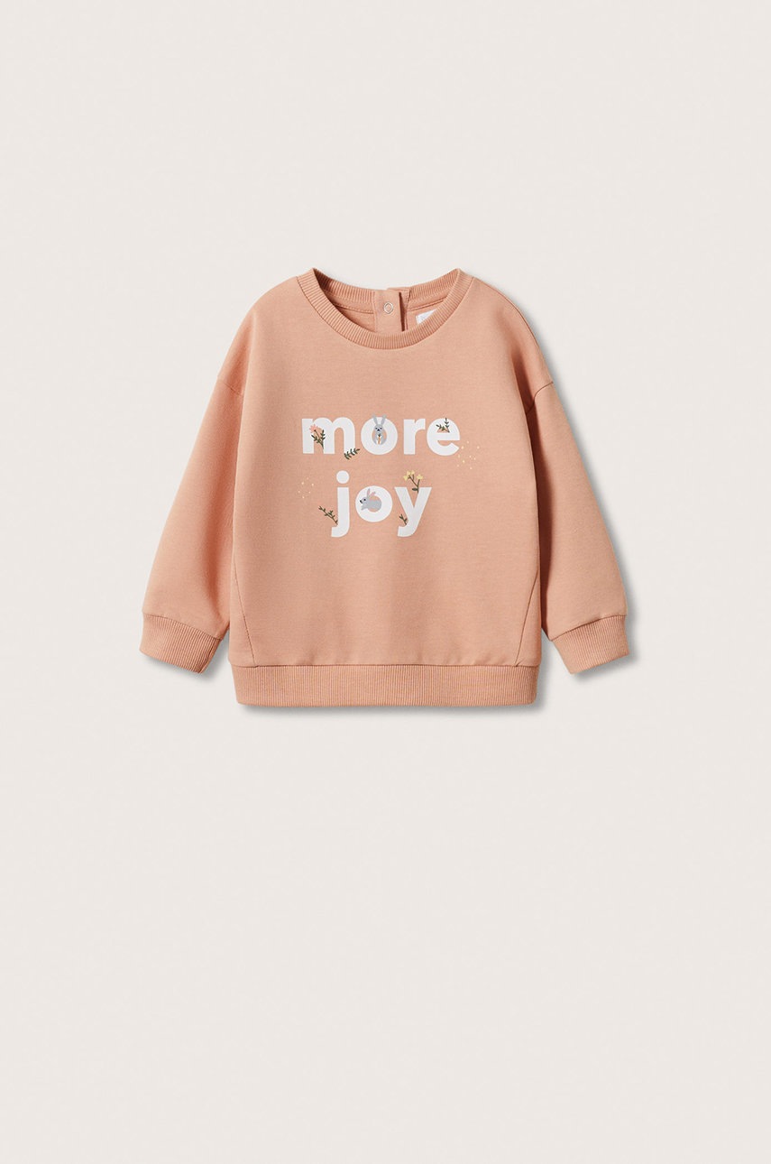 

Детски суичър Mango Kids в розово с принт, Розов