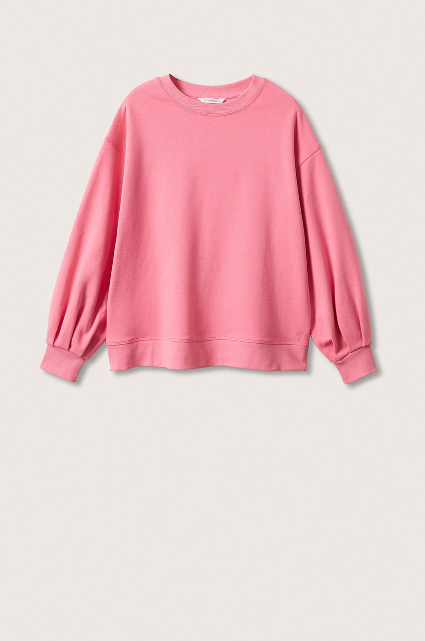 

Дитяча бавовняна блузка Mango Kids Fluor колір рожевий однотонна