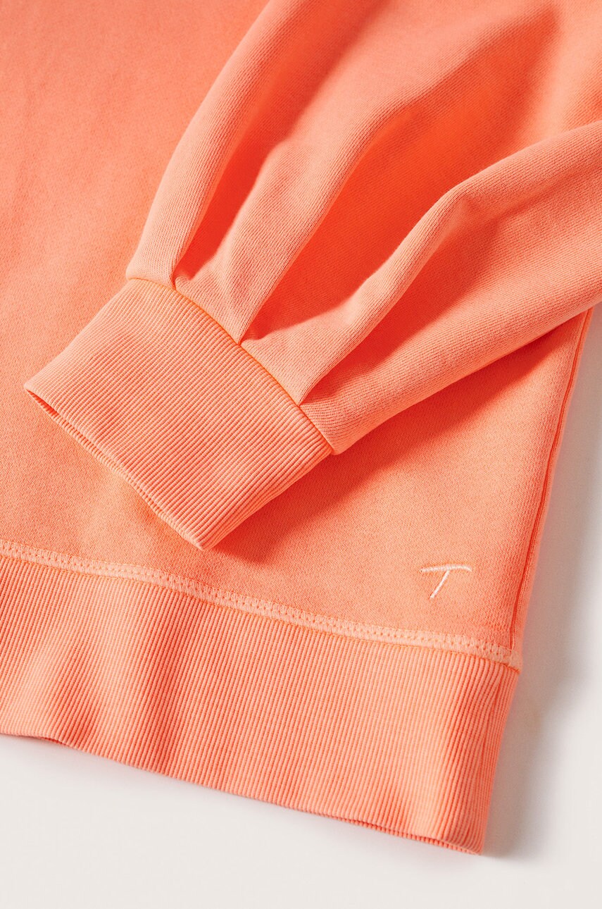 

Дитяча бавовняна кофта Mango Kids Fluor колір помаранчевий однотонна