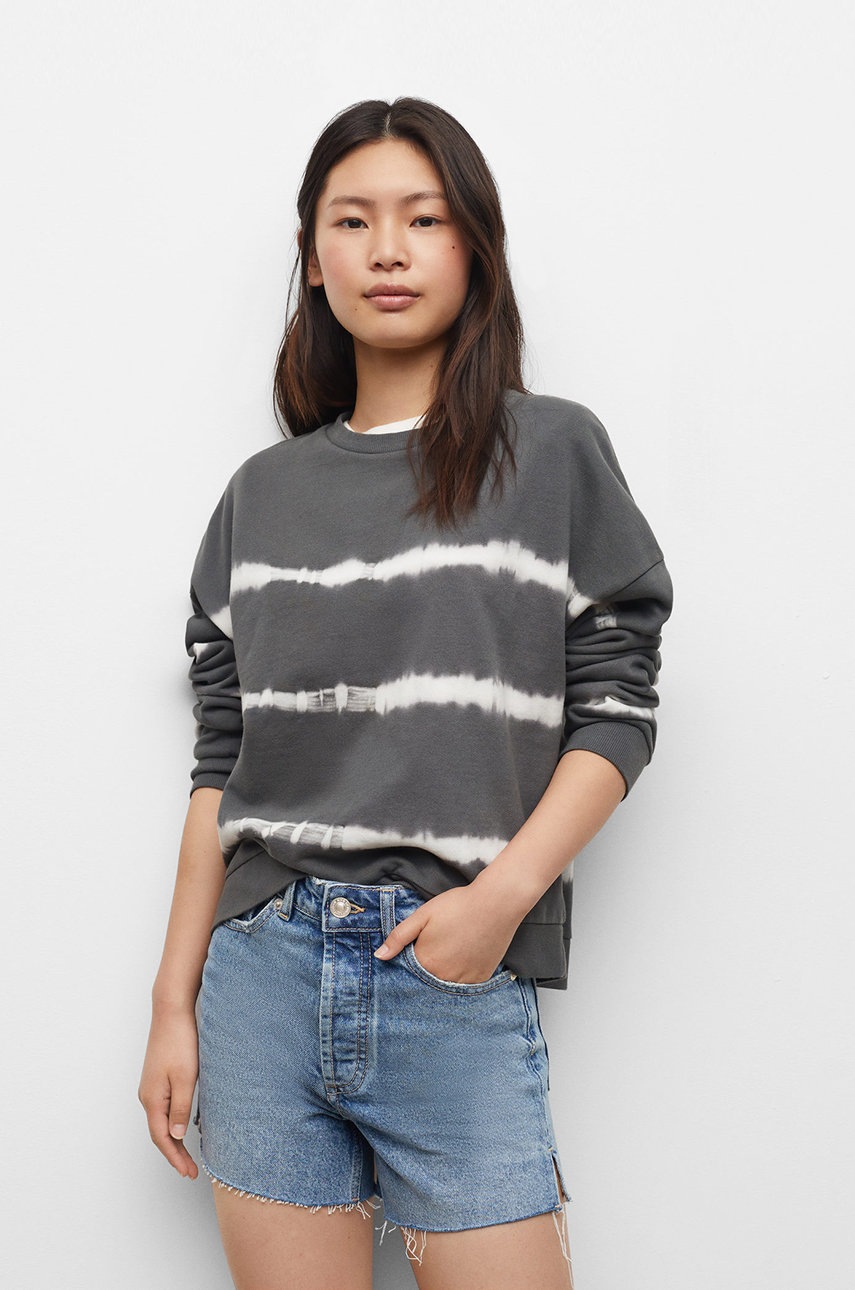 

Памучен суичър Mango Kids Penyt в сиво с десен, Сив