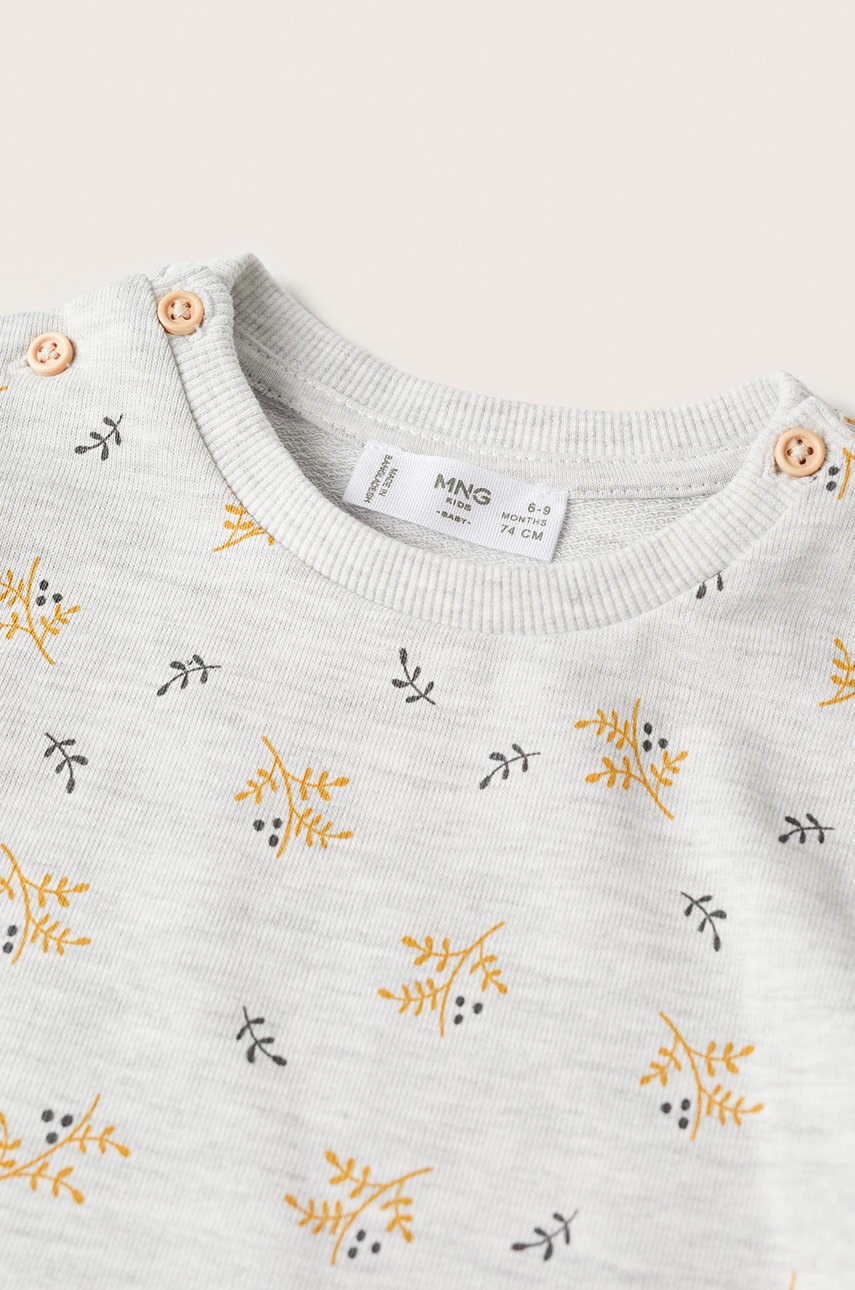 

Дитяча кофта Mango Kids колір сірий візерунок