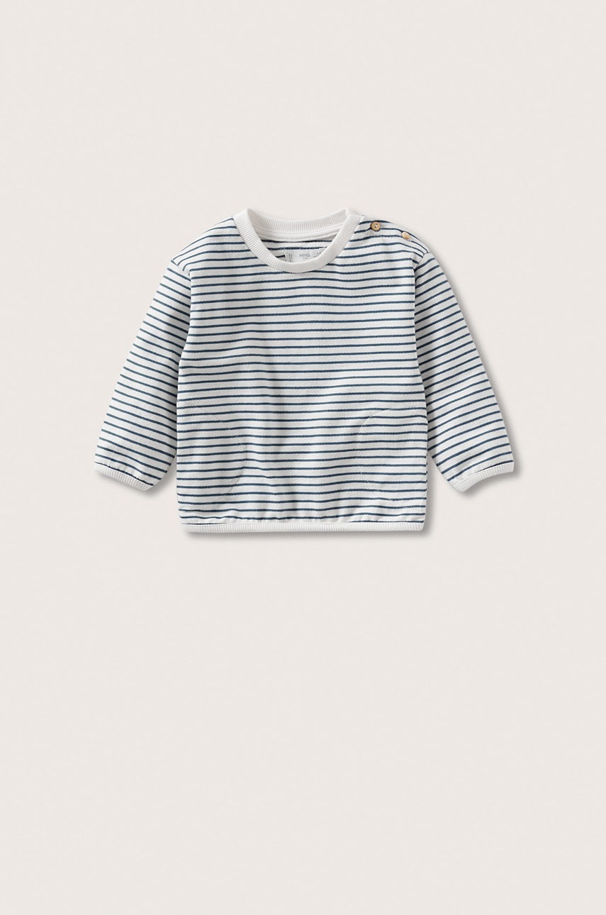

Детски памучен суичър Mango Kids Rayi в тъмносиньо с десен, Тъмносин