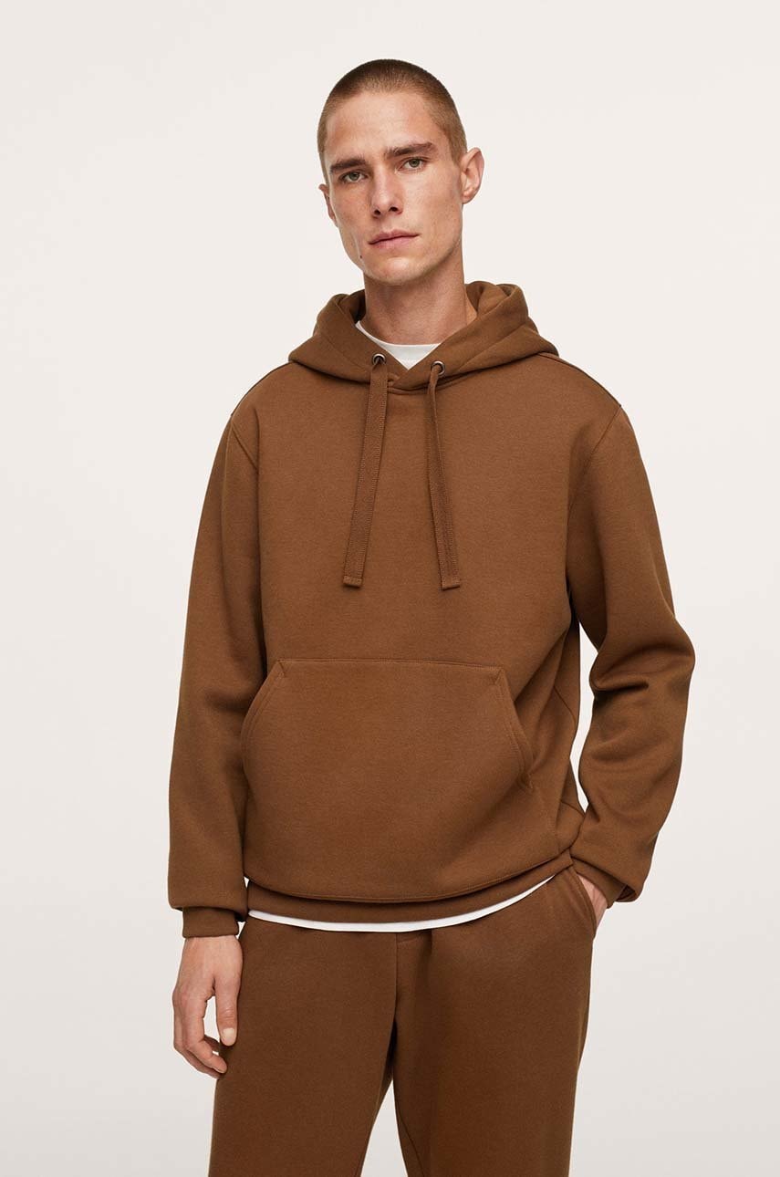 Mango man bluza barbati, culoarea bej, neted