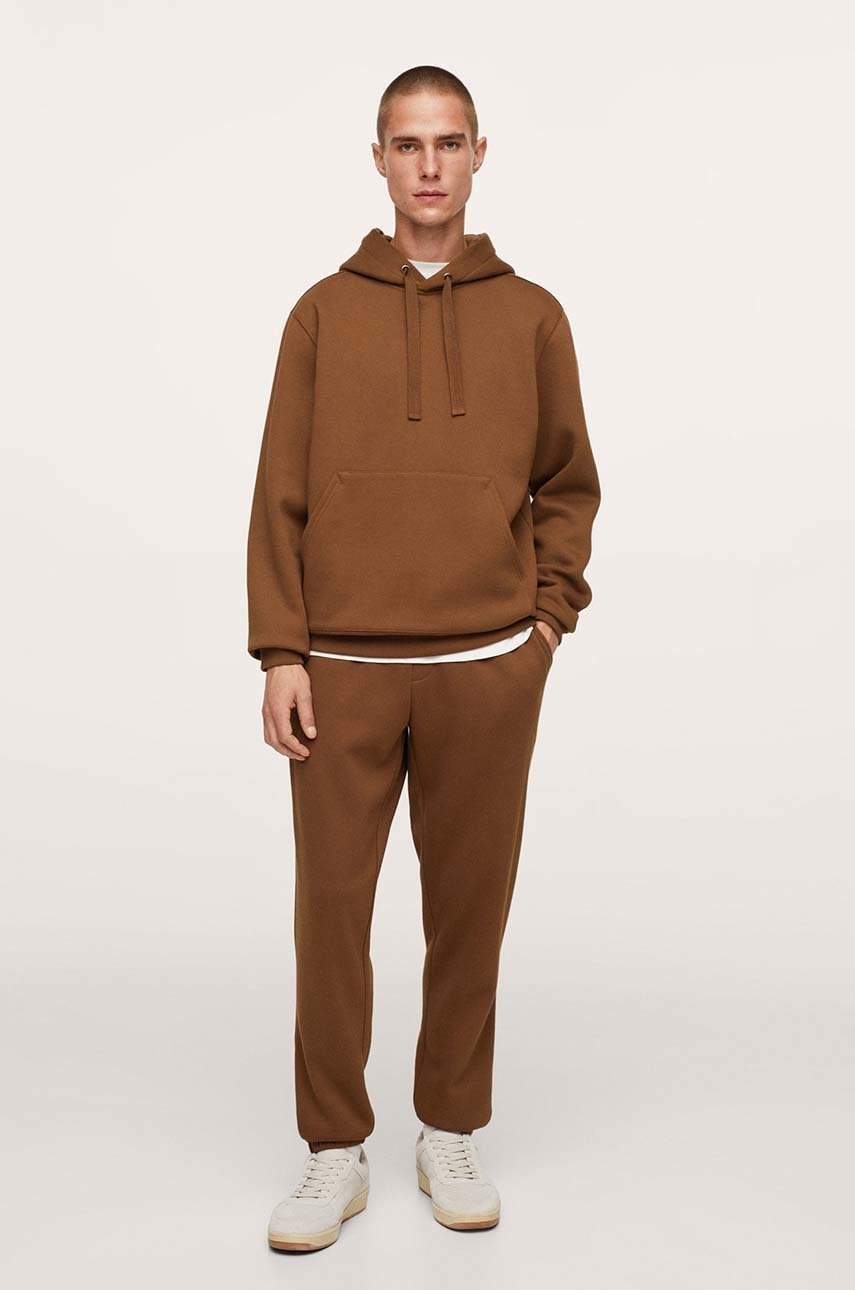 

Кофта Mango Man мужская цвет бежевый однотонная