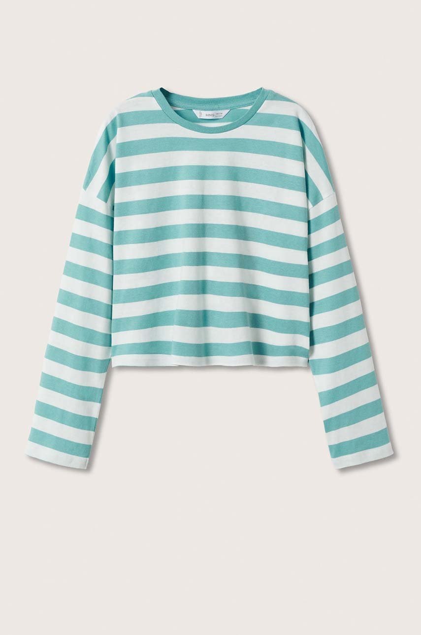 

Детска блуза с дълги ръкави Mango Kids в зелено, Зелен