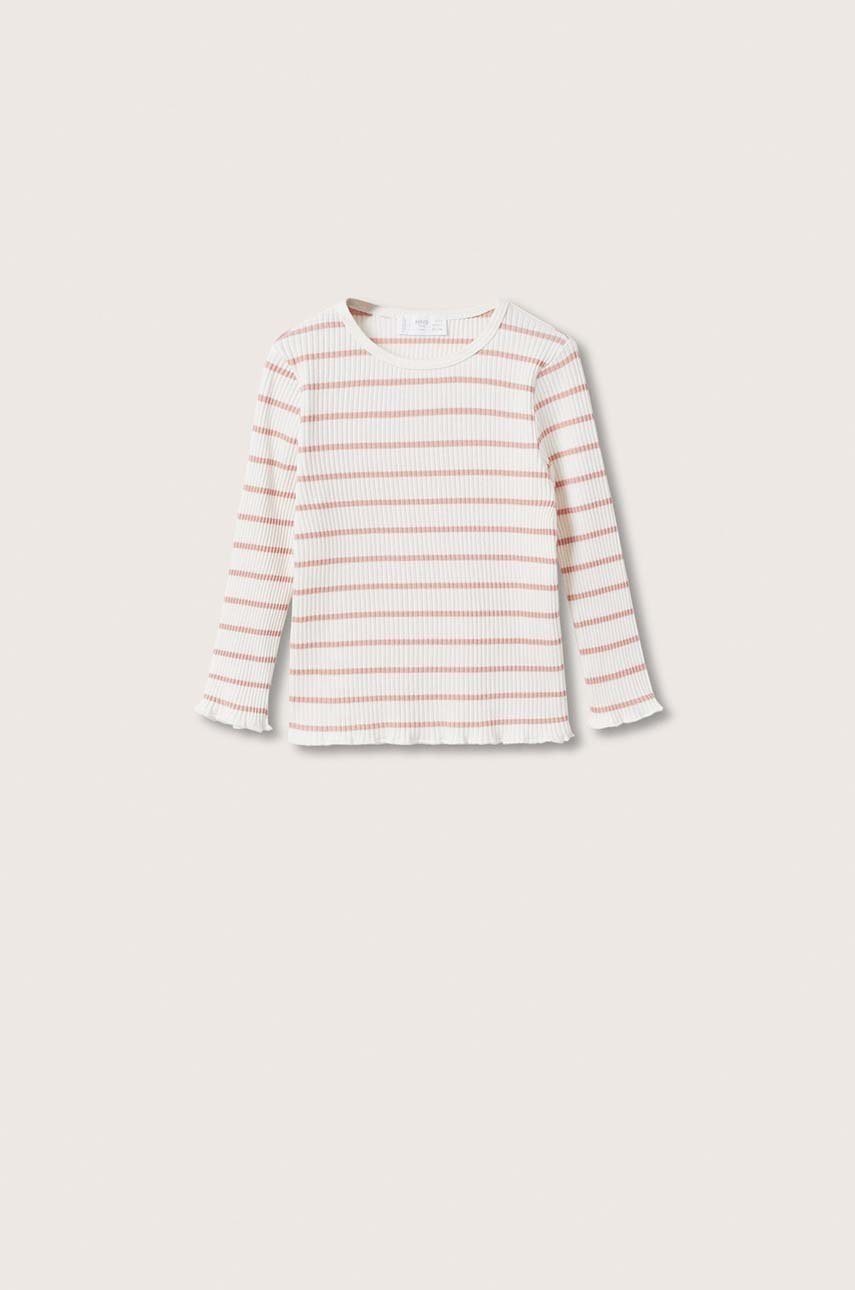 

Детска блуза с дълги ръкави Mango Kids в розово, Розов