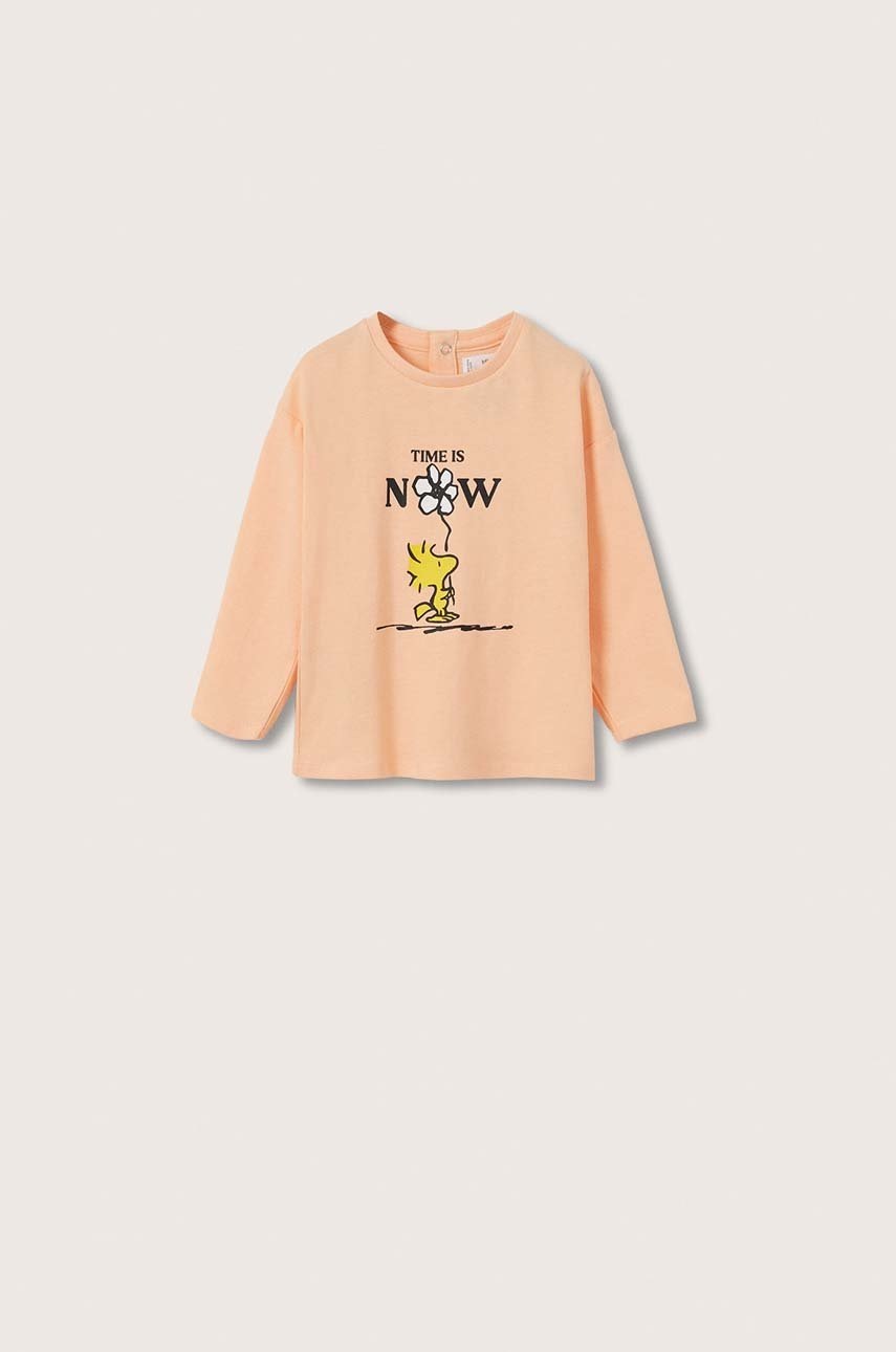 

Детска блуза с дълги ръкави Mango Kids в оранжево, Оранжев