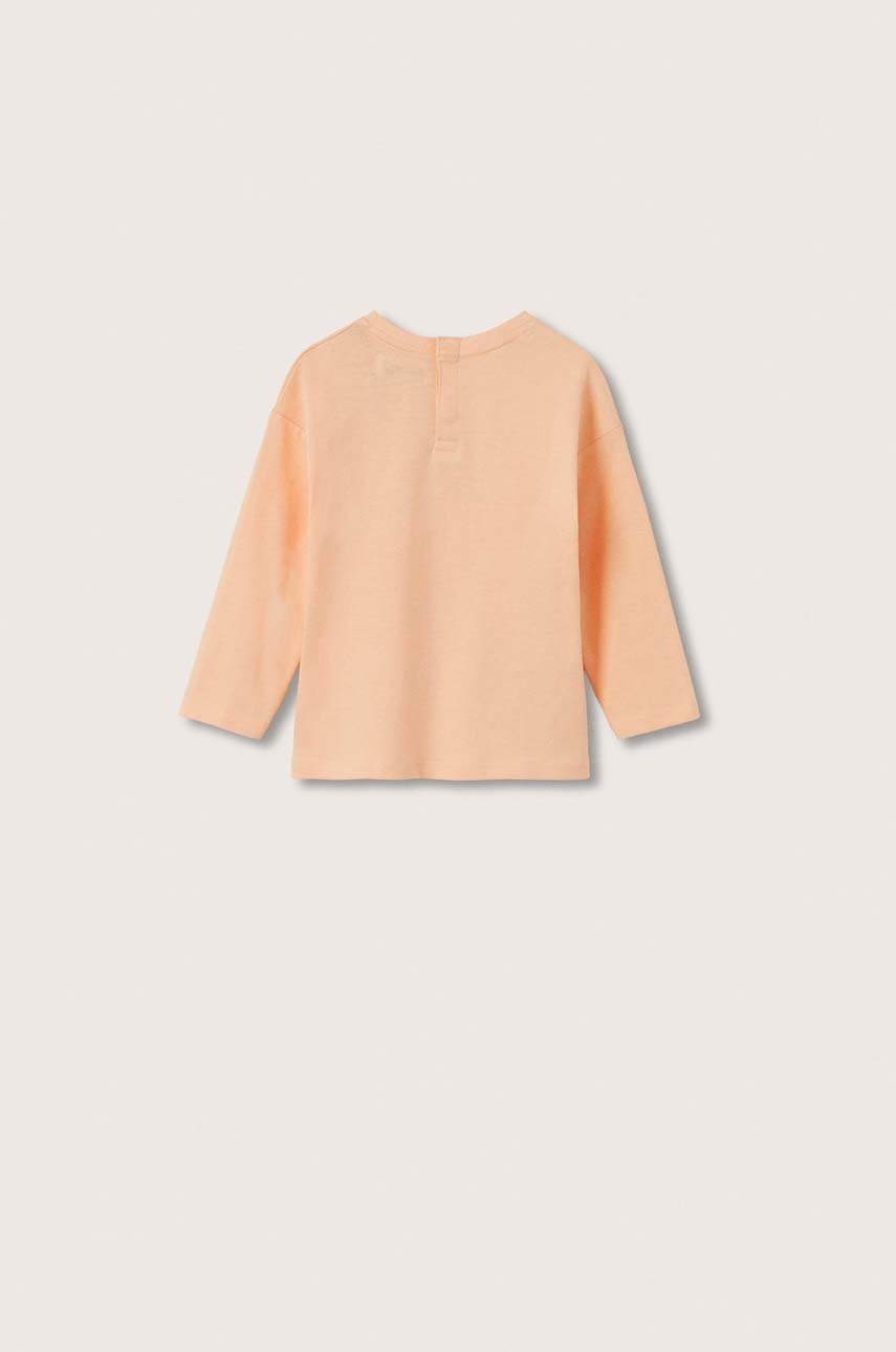 

Дитячий бавовняний лонгслів Mango Kids колір помаранчевий