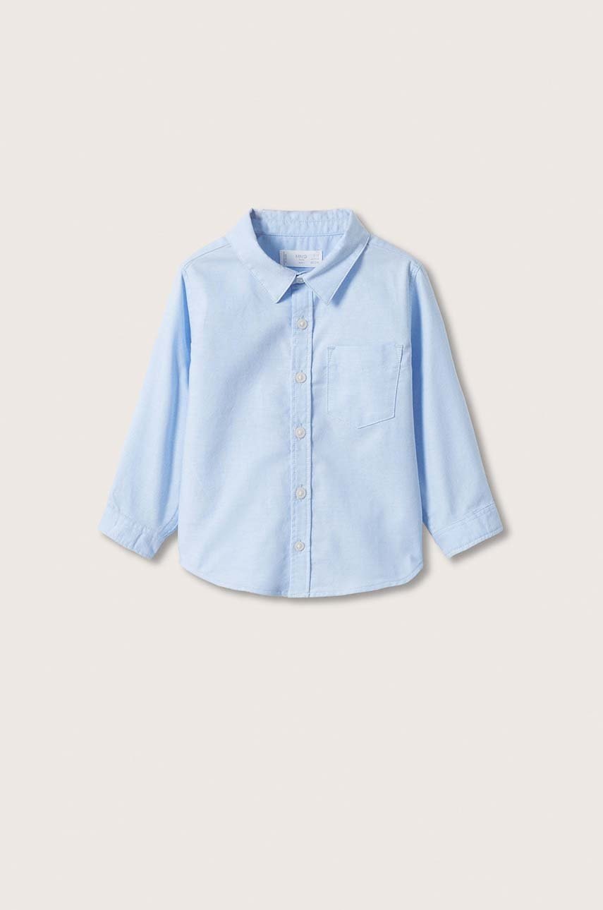 

Детска памучна риза Mango Kids, Син