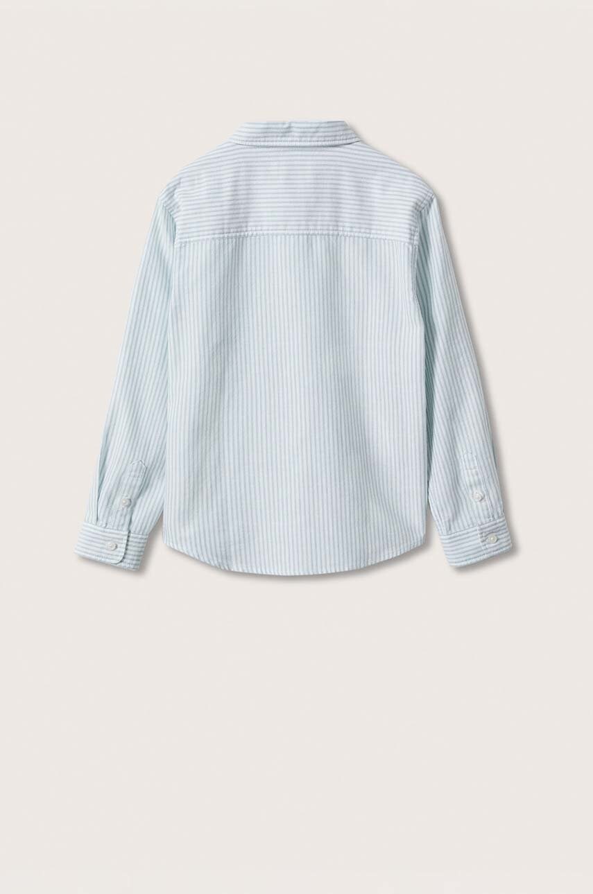 

Детская хлопковая рубашка Mango Kids цвет зелёный