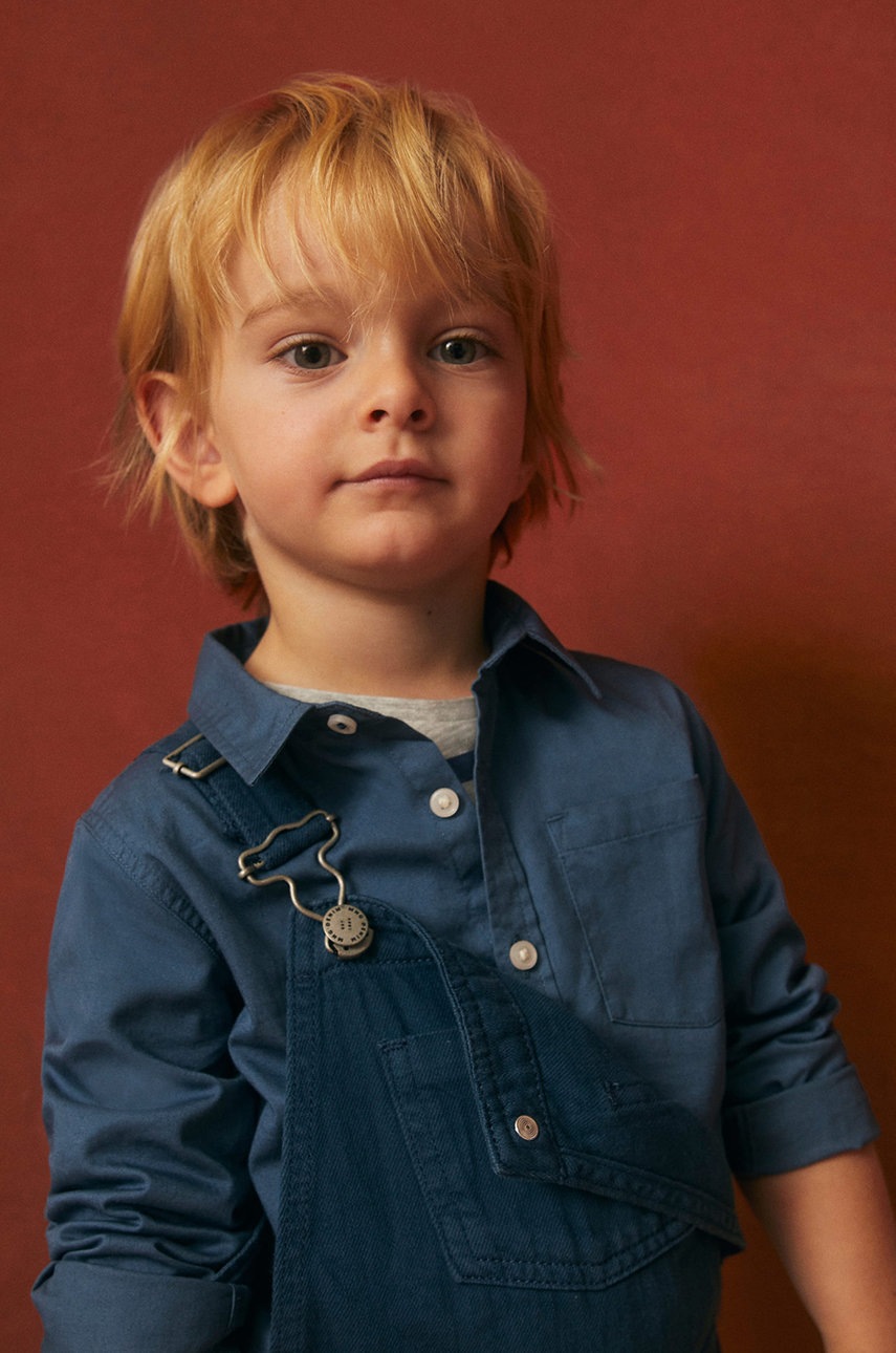 

Детская хлопковая рубашка Mango Kids