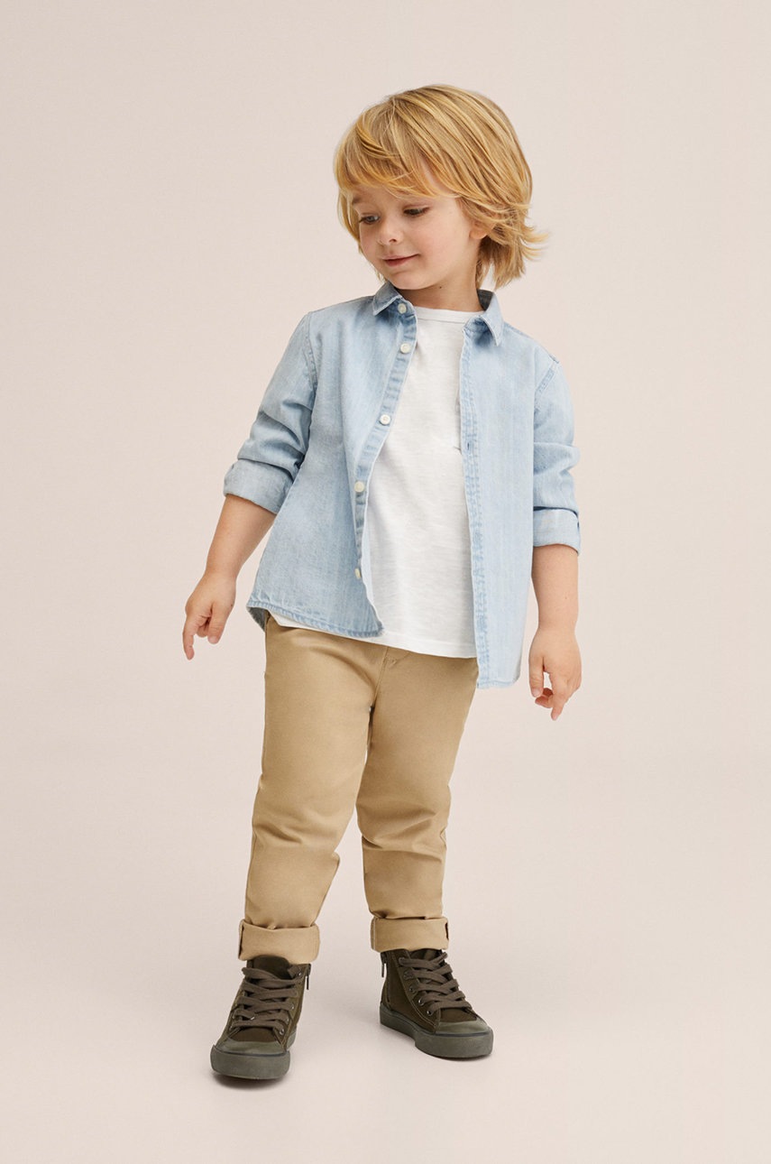

Дитяча джинсова сорочка Mango Kids Carlesb колір фіолетовий