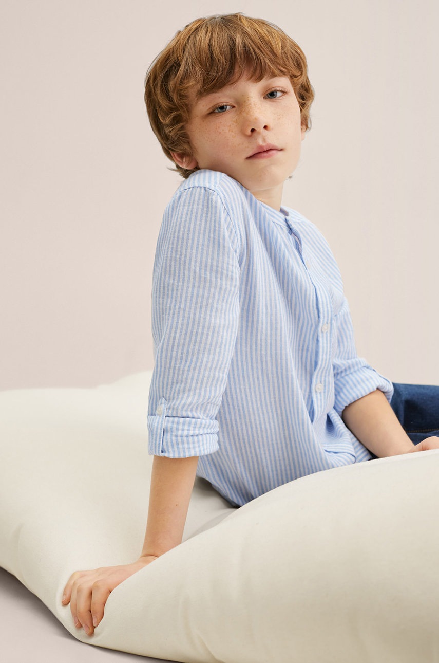 

Детска риза Mango Kids Form, Син