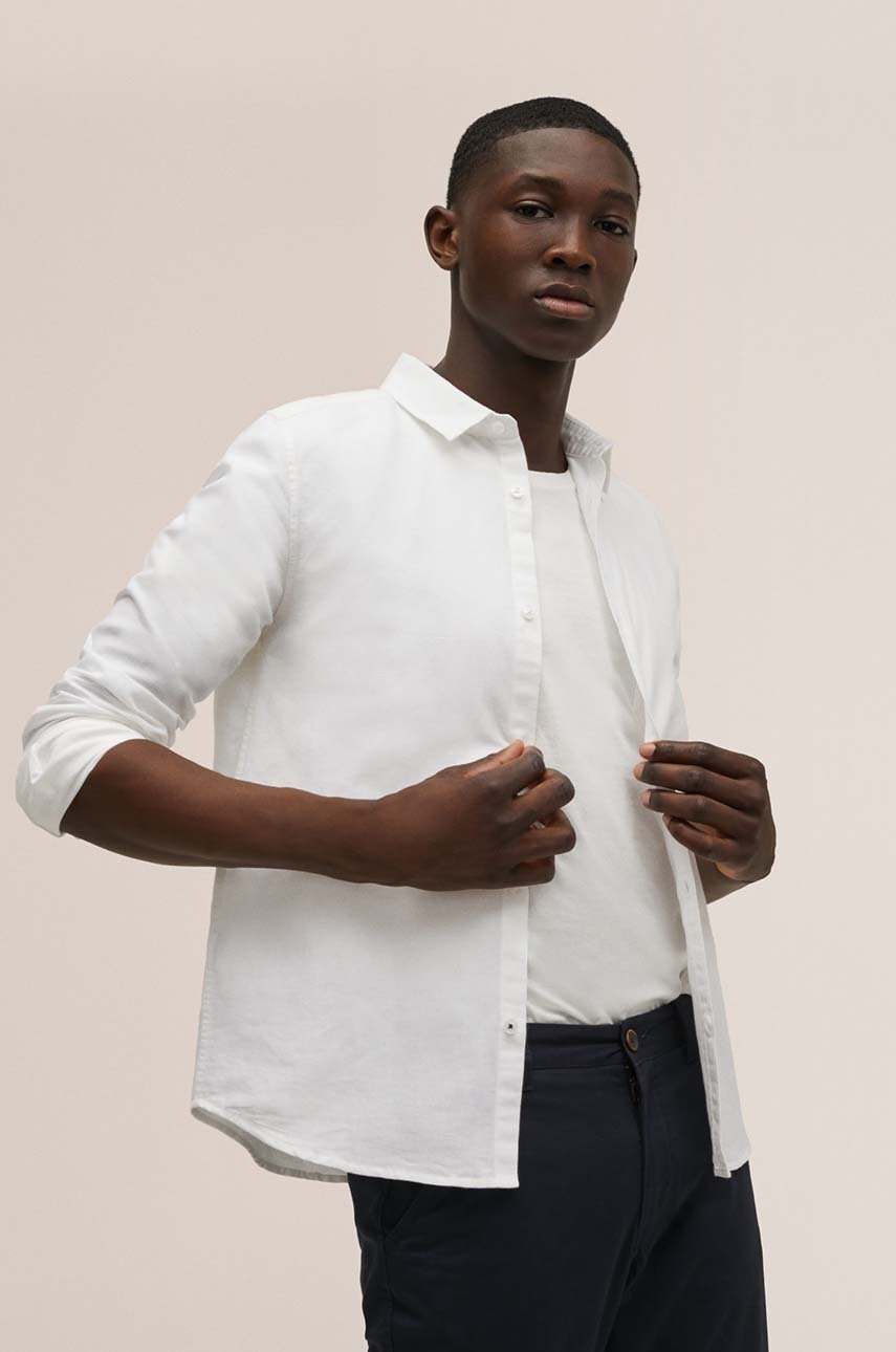 

Детска риза Mango Kids Breda в бяло, Бял