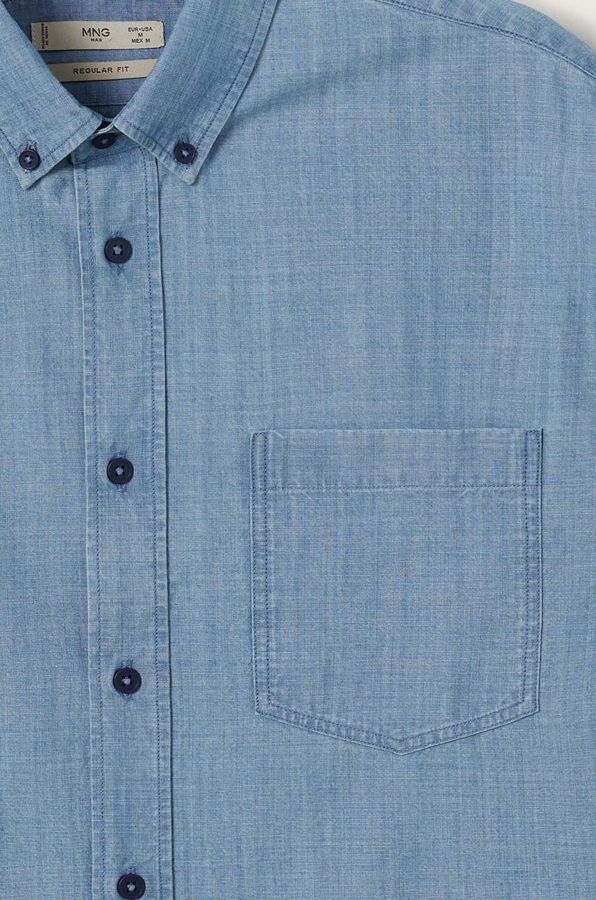 

Сорочка Mango Man Akyaka чоловіча колір фіолетовий regular комір button-down