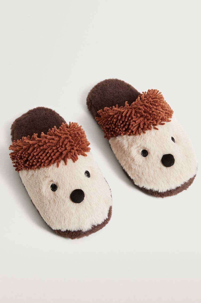 

Дитячі тапочки Mango Kids Elisa колір коричневий