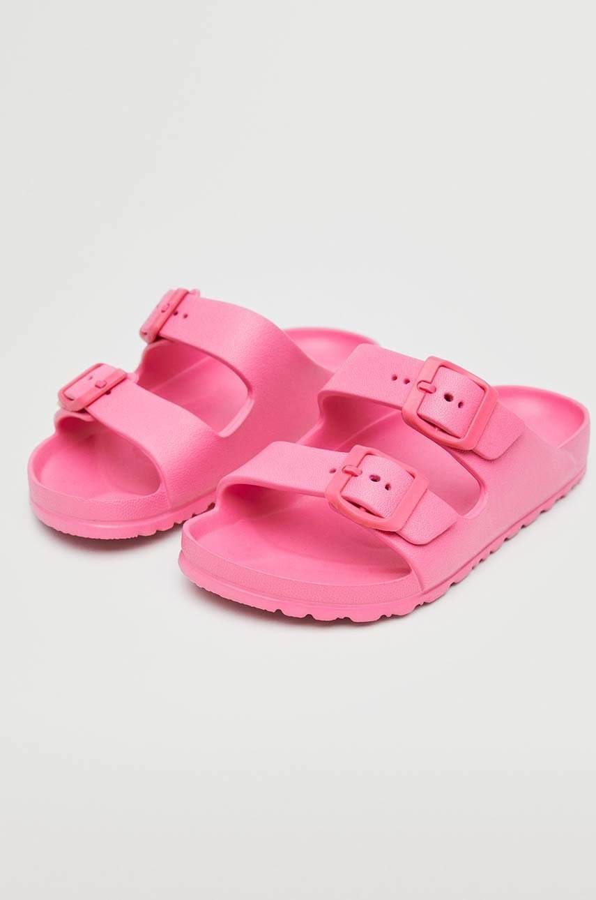 

Детские шлепанцы Mango Kids Pau цвет розовый