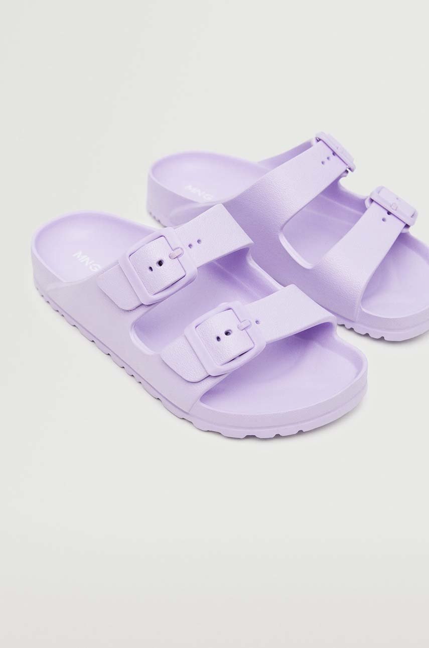 

Детские шлепанцы Mango Kids Pau цвет фиолетовый
