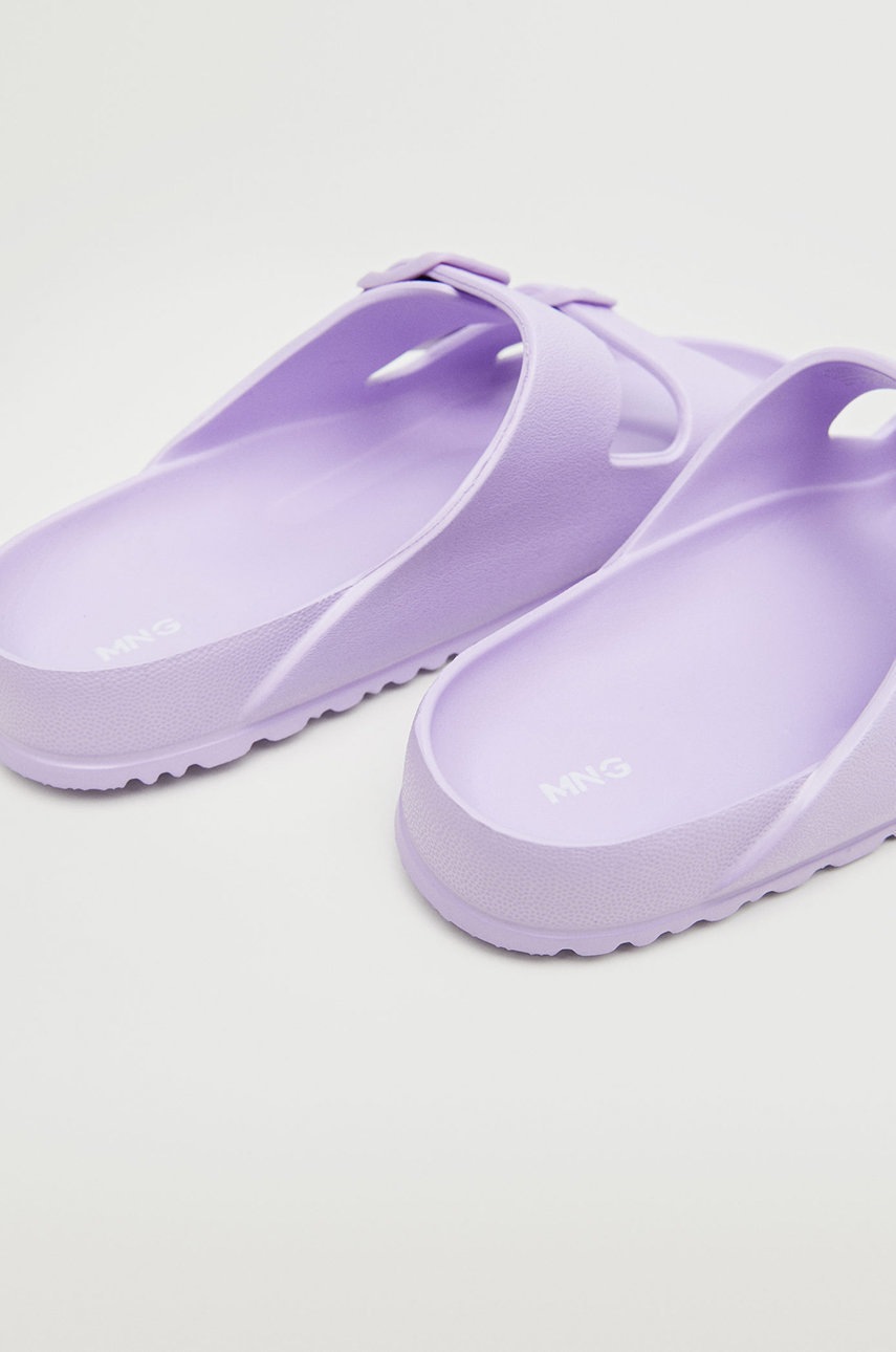 

Детские шлепанцы Mango Kids Paut цвет фиолетовый