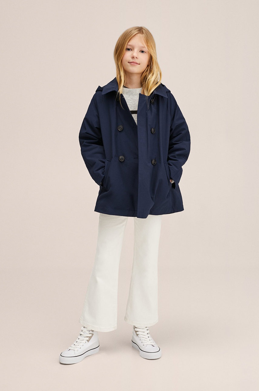 

Детский тренч Mango Kids цвет синий