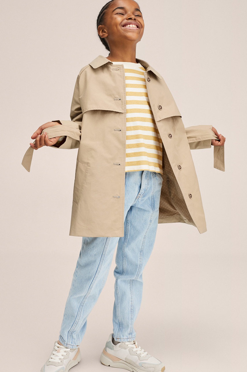 

Дитячий тренч Mango Kids колір коричневий