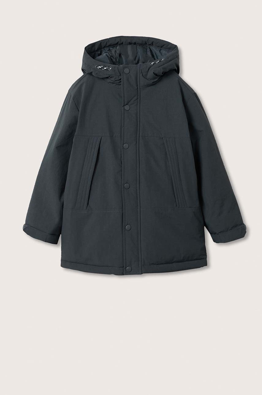 

Детско яке Mango Kids в сиво, Сив