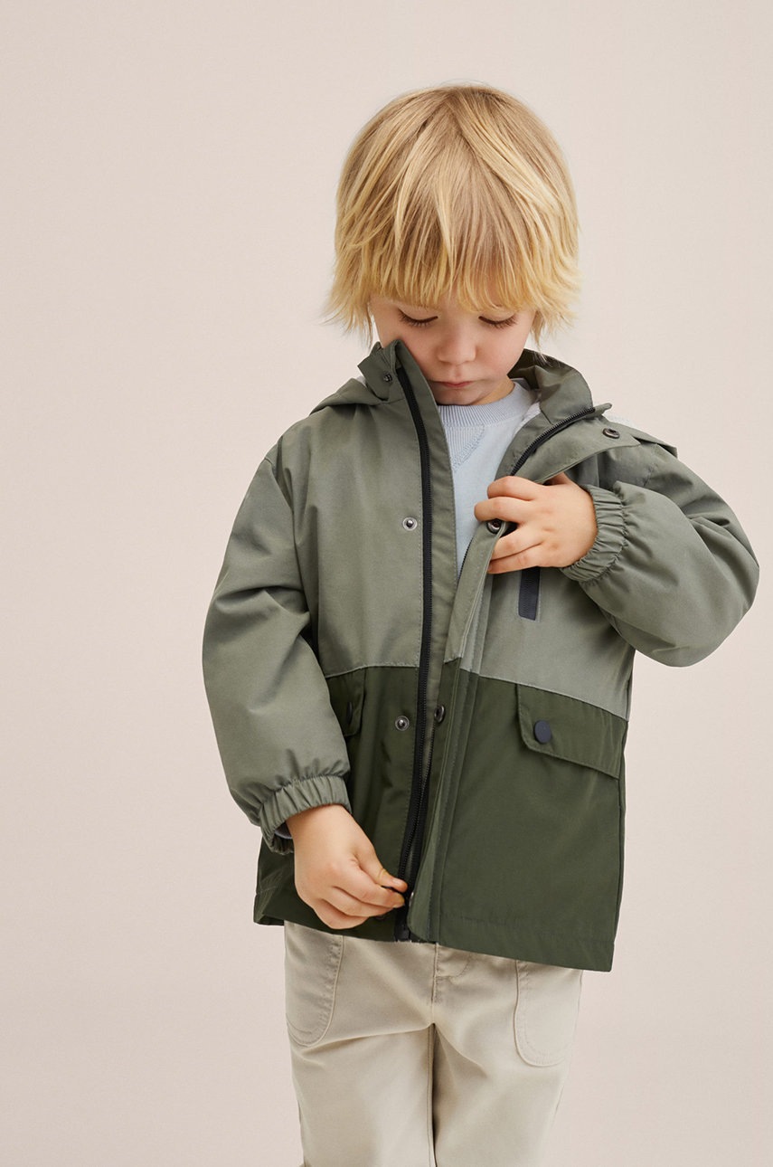 

Детско яке Mango Kids в кафяво, Кафяв