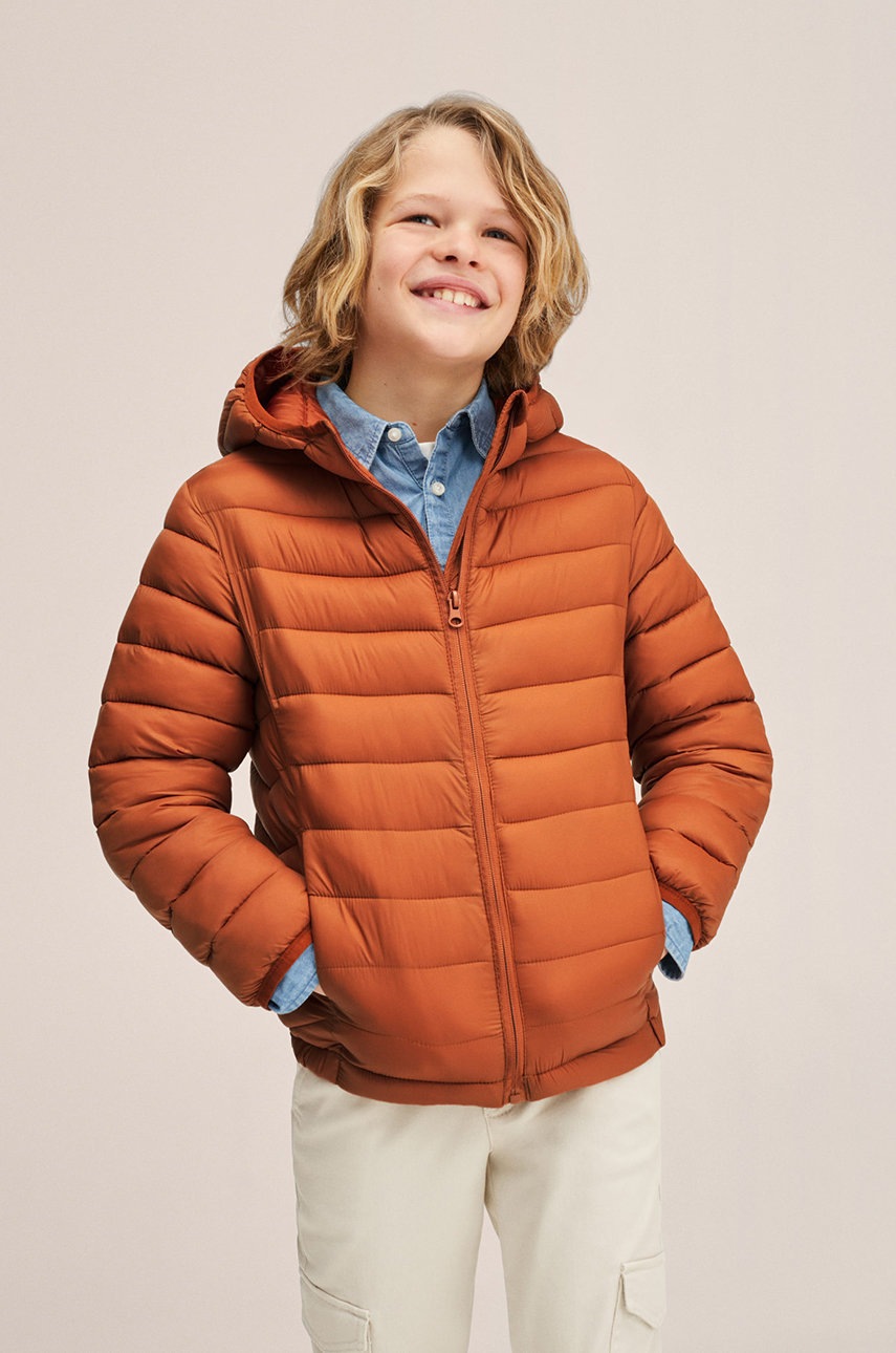 

Детско яке Mango Kids в оранжево, Оранжев