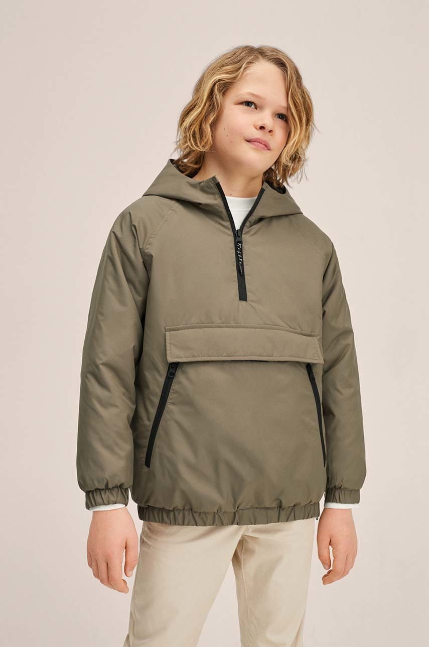 Mango Kids geaca copii bomi culoarea maro