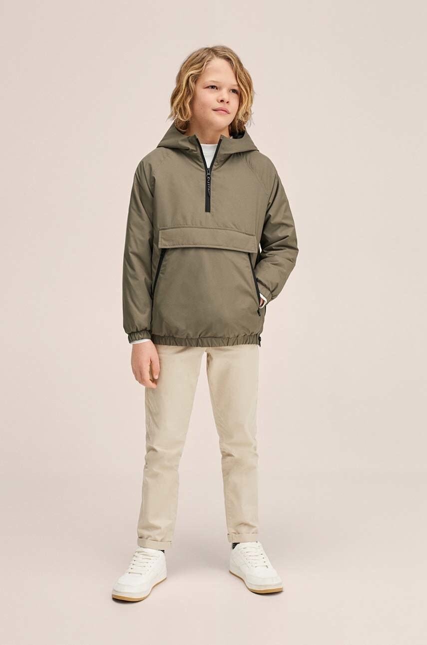 

Детская куртка Mango Kids Bomi цвет коричневый