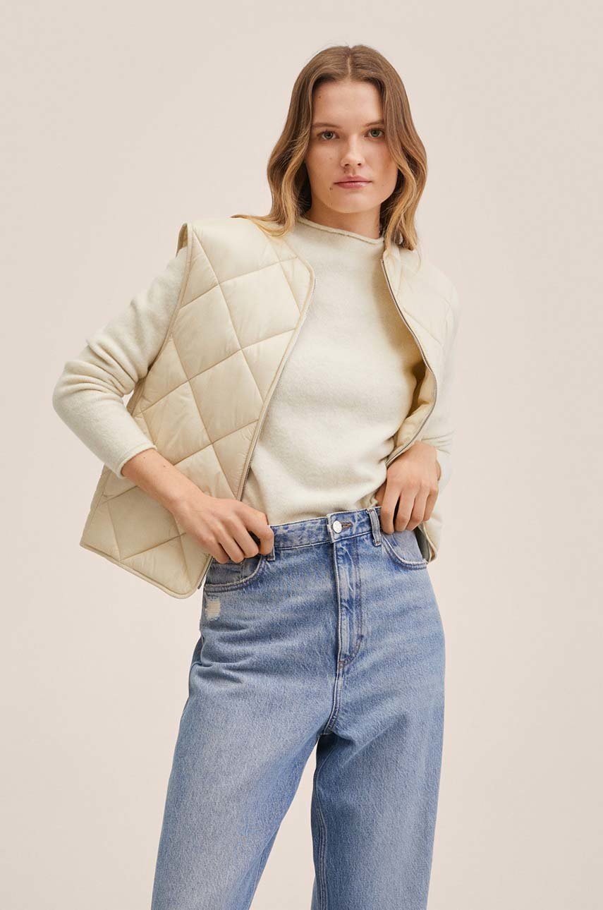 

Елек Mango дамски в бежово с преходна изолация, Бежов