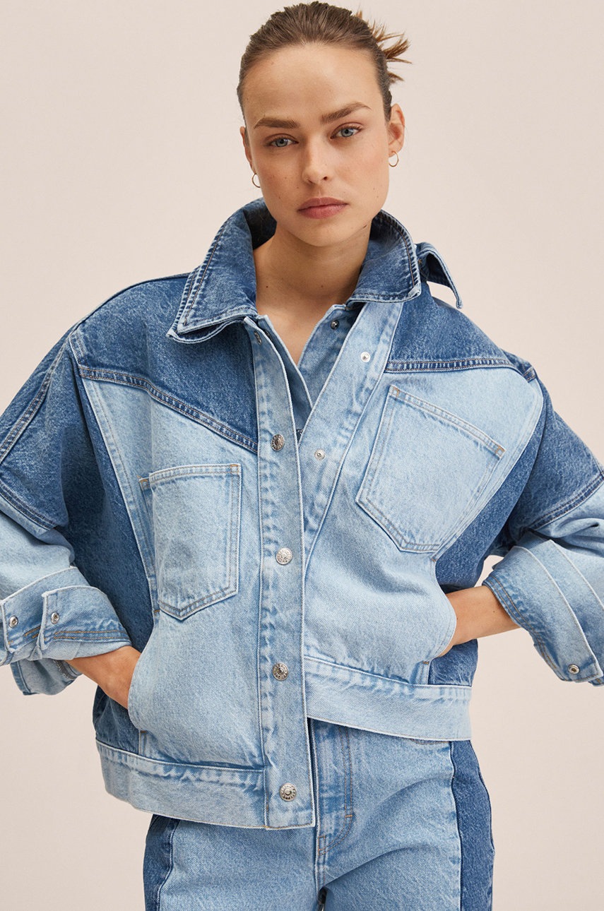 

Джинсова куртка Mango Vibeke жіноча перехідна oversize