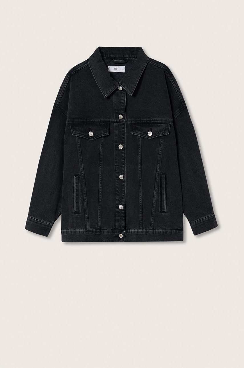 

Джинсова куртка Mango Dafne жіноча колір сірий перехідна oversize