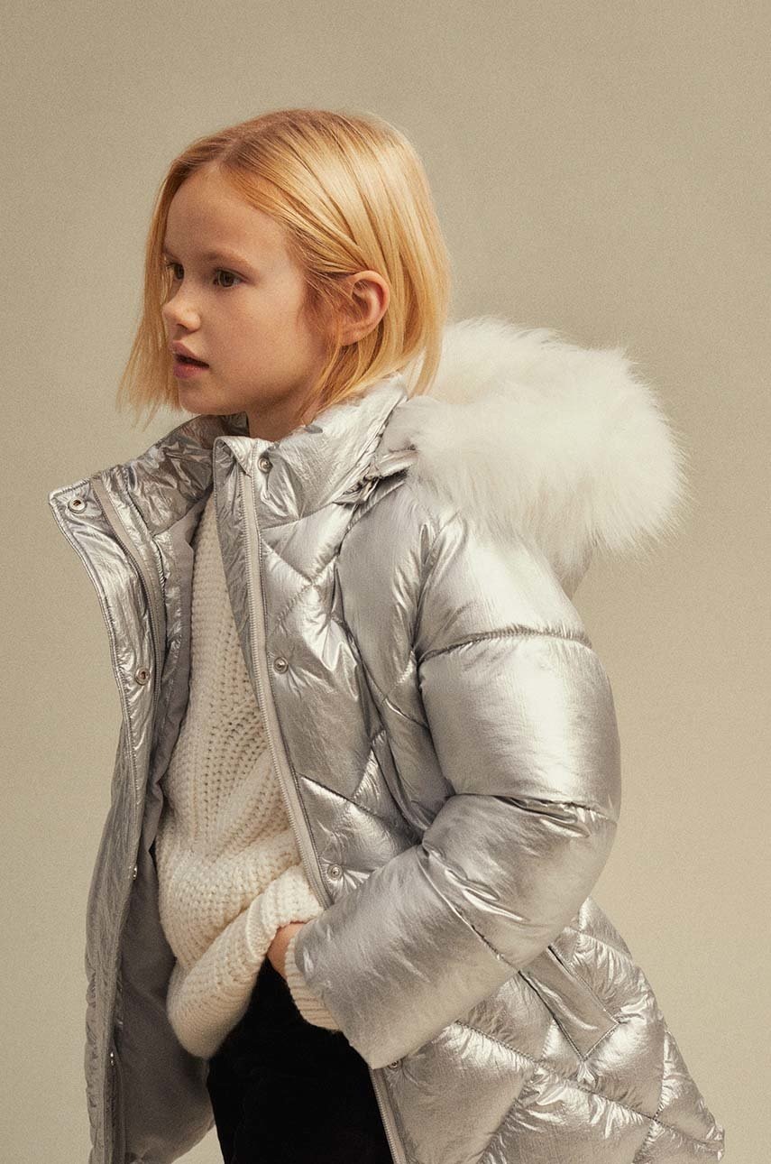 

Дитяча куртка Mango Kids Marine колір сірий