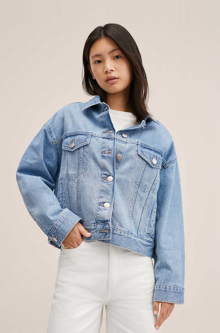 

Детско дънково яке Mango Kids в лилаво, Виолетов