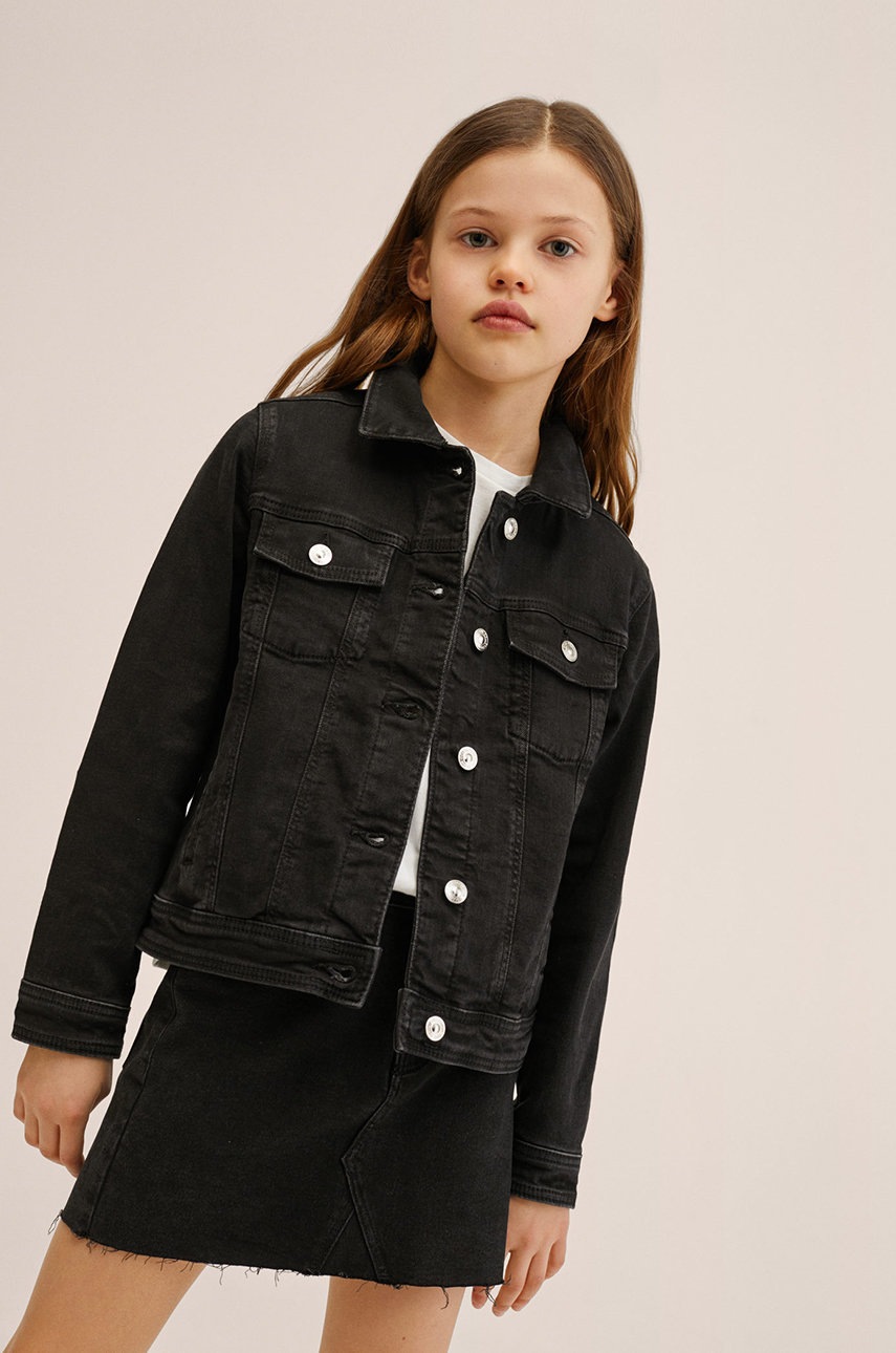 

Детско дънково яке Mango Kids, Сив