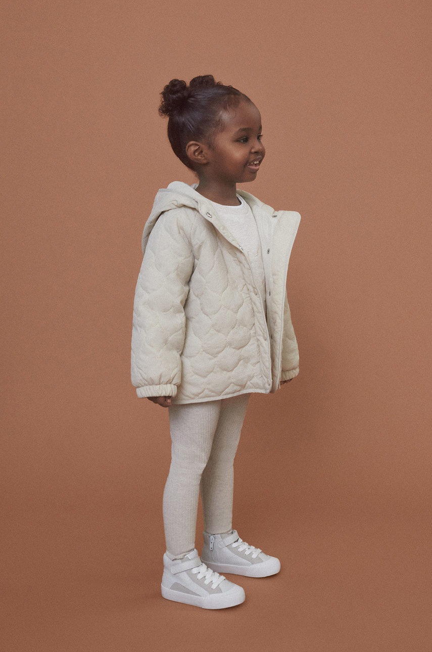 

Дитяча куртка Mango Kids колір бежевий