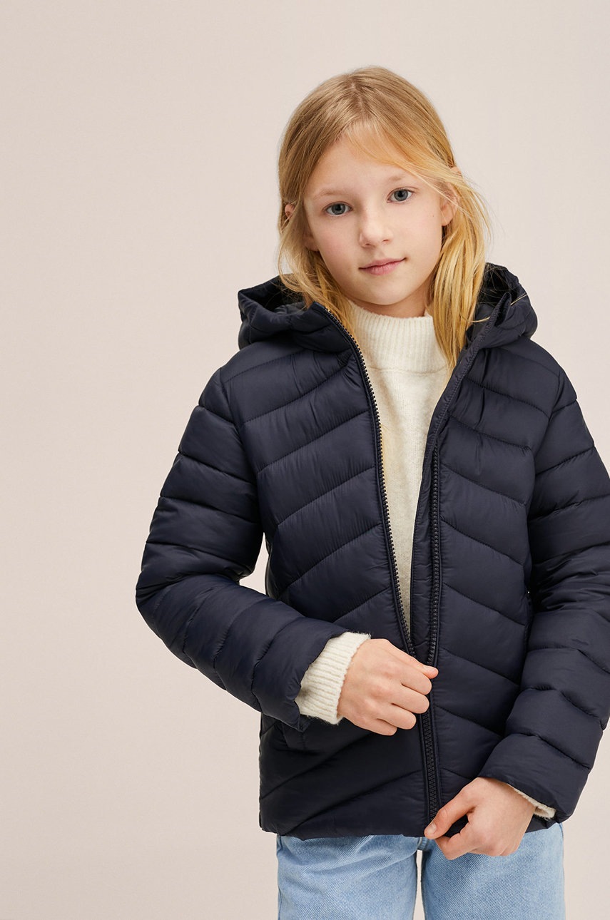 

Детско яке Mango Kids в тъмносиньо, Тъмносин