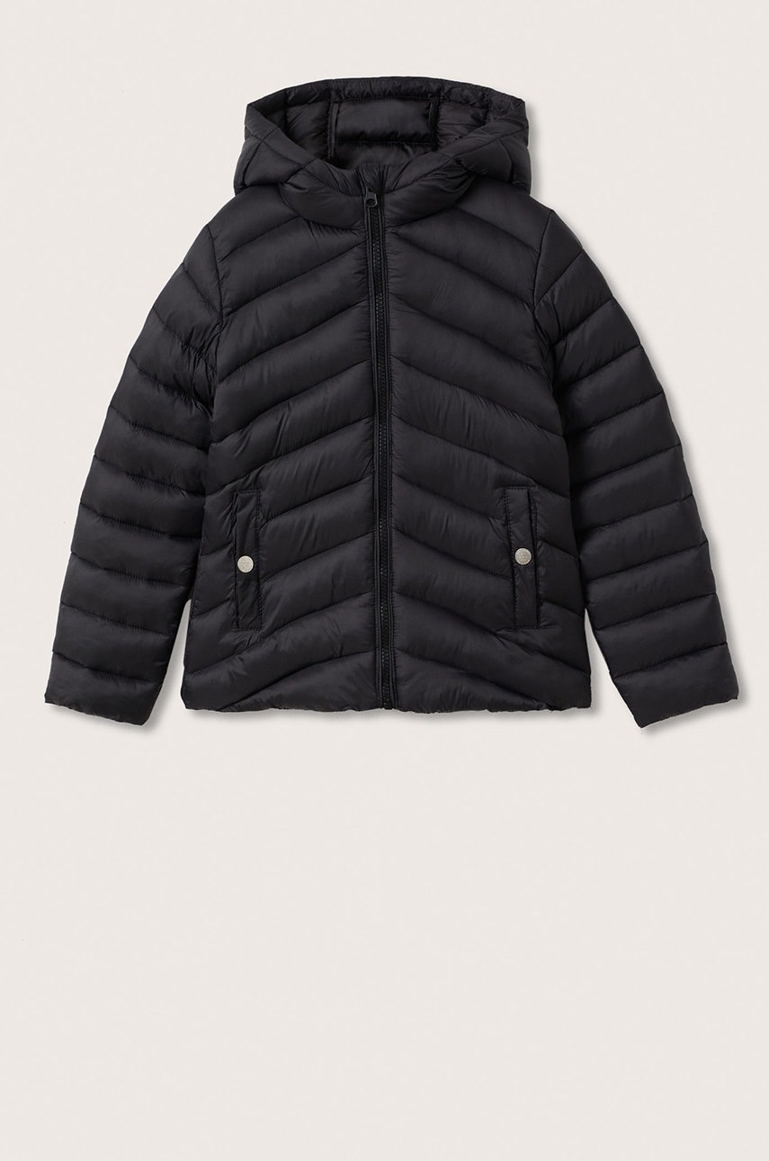 

Детско яке Mango Kids в черно, Черен