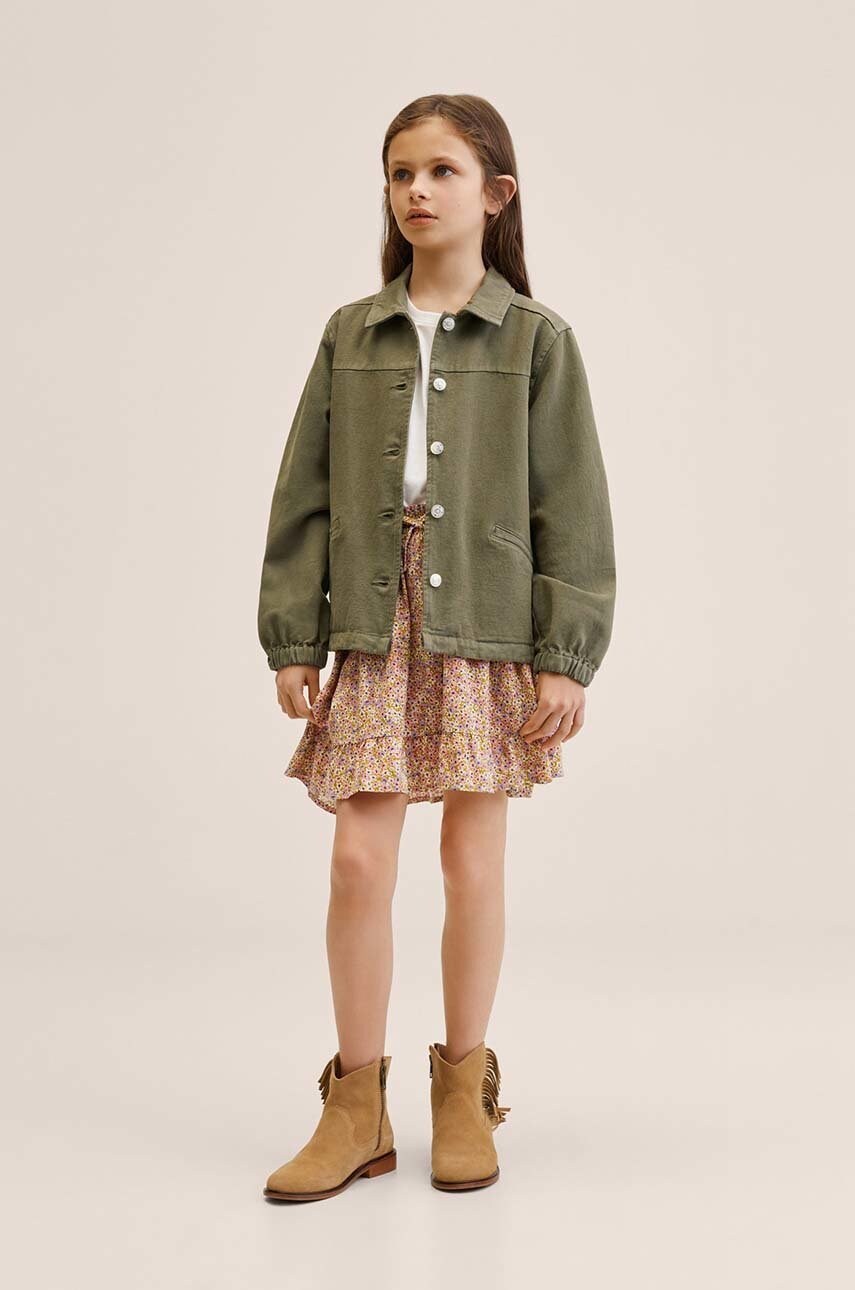 

Дитяча куртка Mango Kids Edge колір коричневий