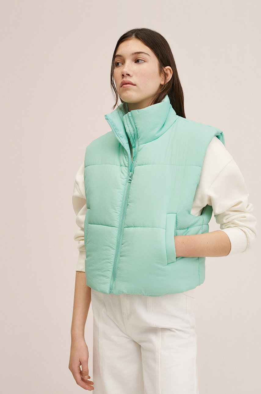 

Детски елек Mango Kids Turquesa в тюркоазено, Тюркоазен