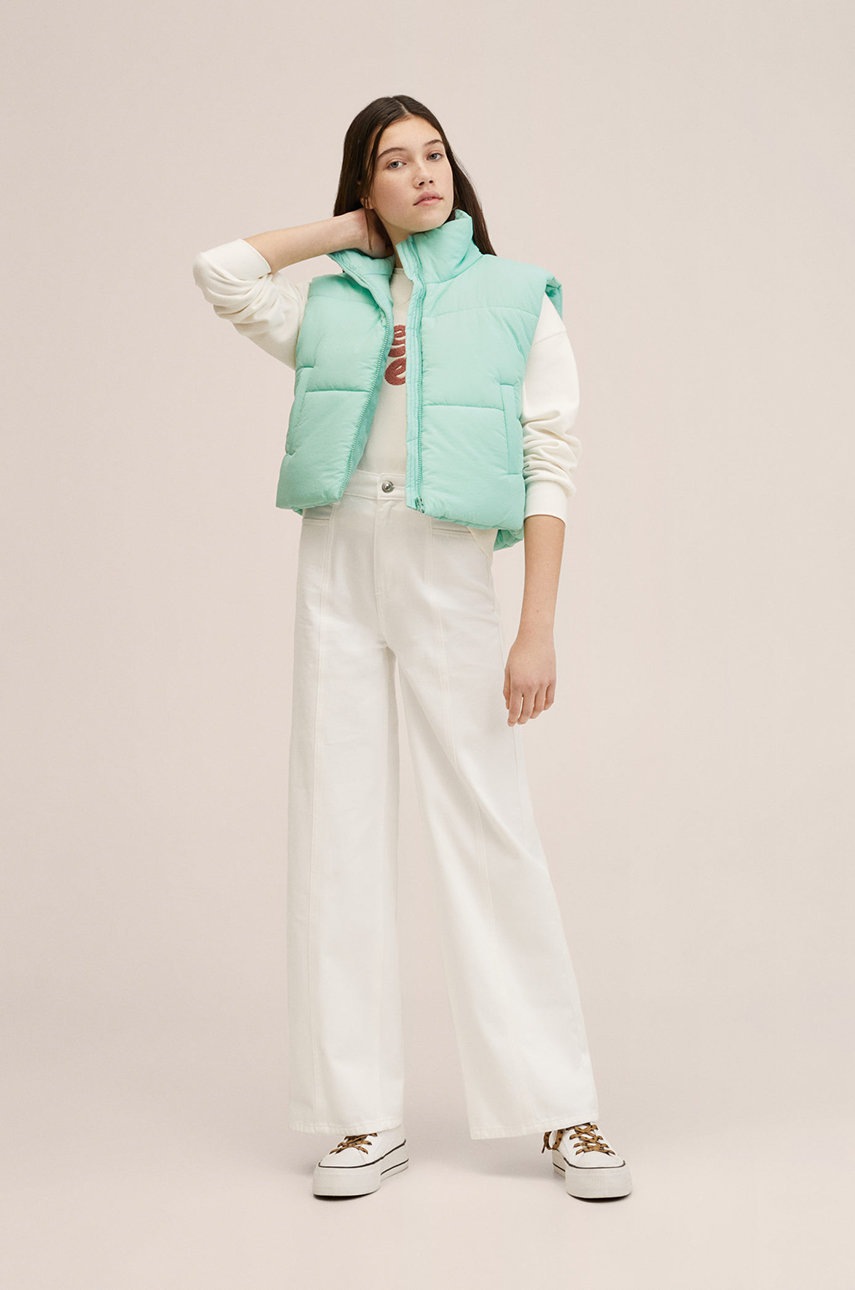 

Детская безрукавка Mango Kids Turquesa цвет бирюзовый