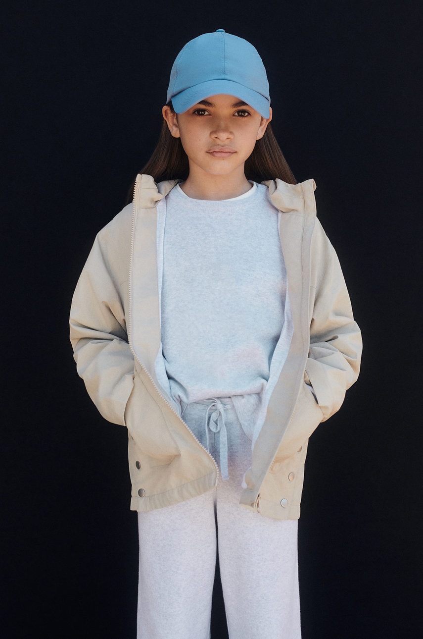 

Дитяча куртка Mango Kids Soho колір бежевий