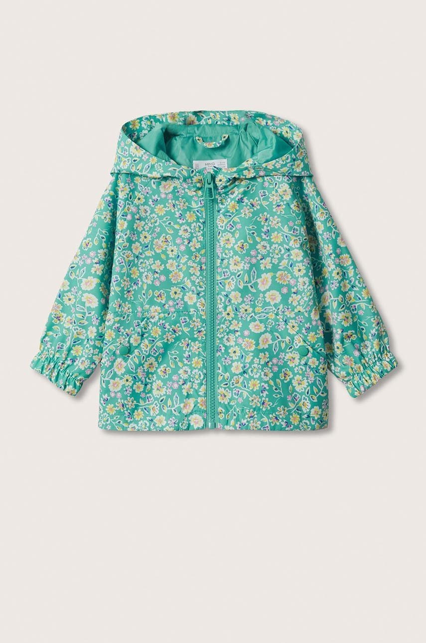 

Детско яке Mango Kids Rain2 в зелено, Зелен